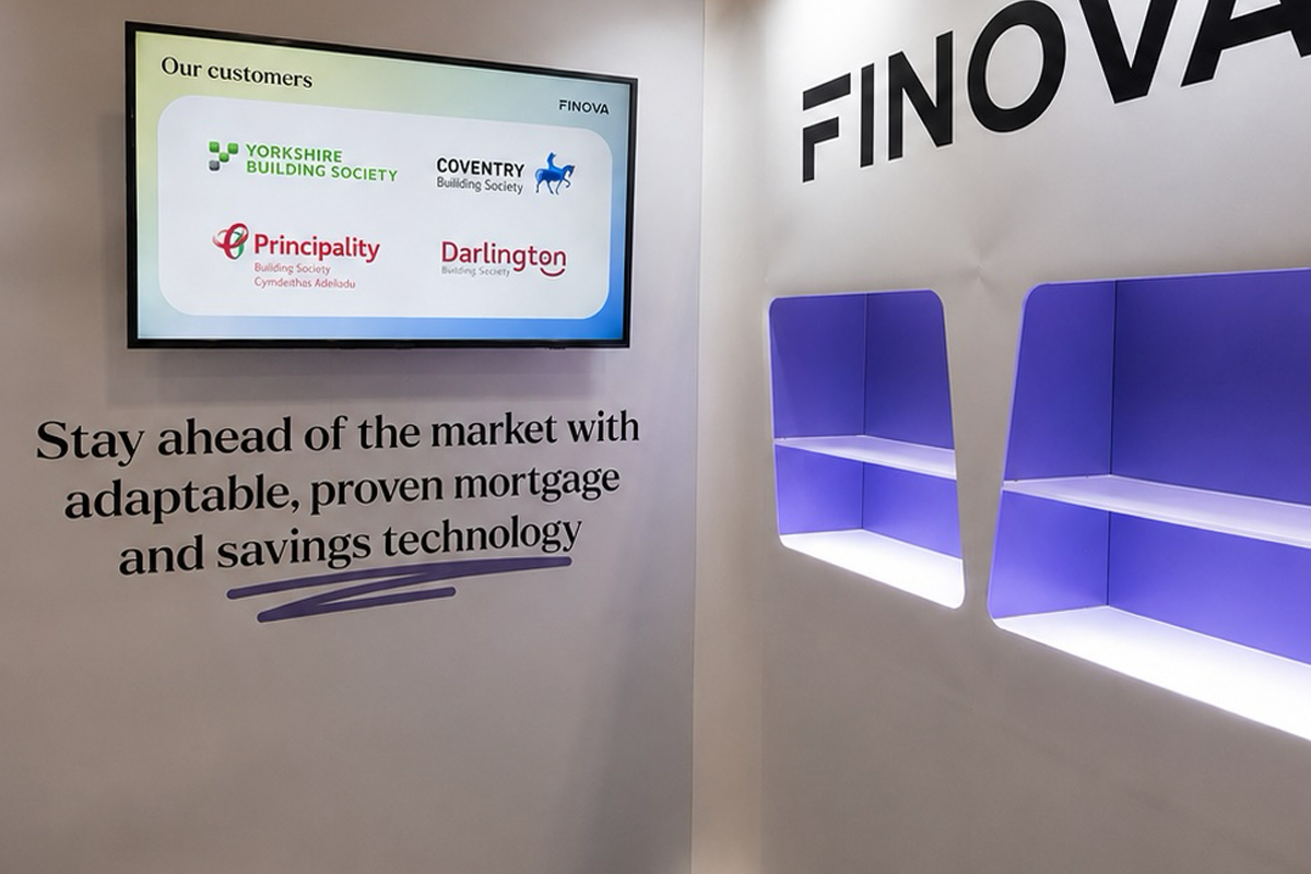 Samsung digital signage display showing conference agenda