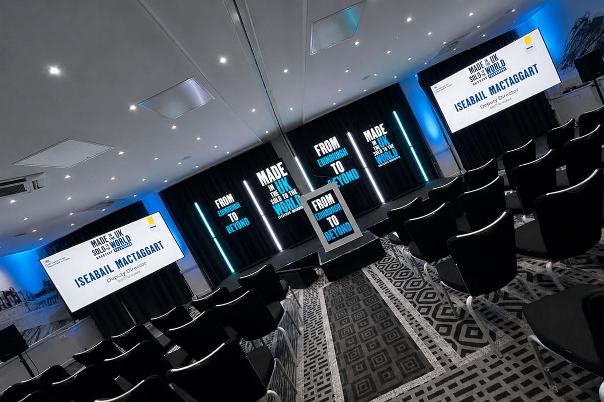 Conference AV hire and event production for corporate events in Edinburgh
