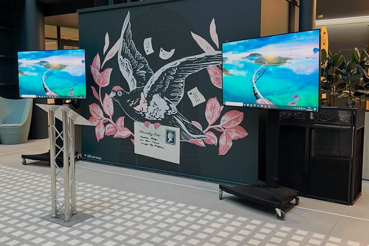 Conference display screens